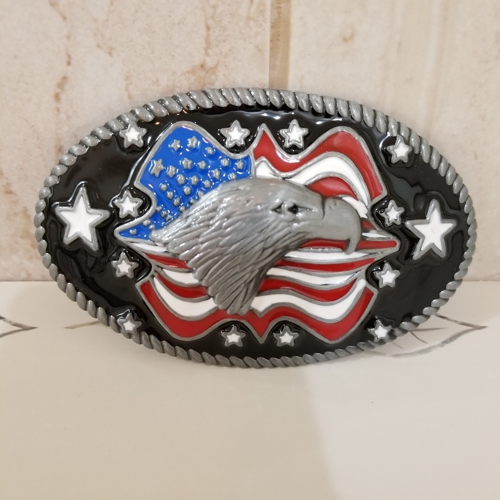 American Flag/Eagle Belt Buckle